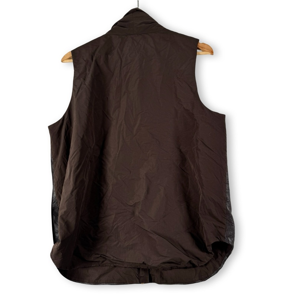 Lafayette 148 New York Womens Zip Leather Vest Jacket Sz M Medium - Picture 5 of 5